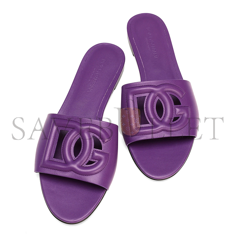 DOLCE GABBANA SLIDES IN CALFSKIN CQ0436AY3298H438 DOLCE GABBANA SLIDES IN CALFSKIN CQ0436AY3298H438